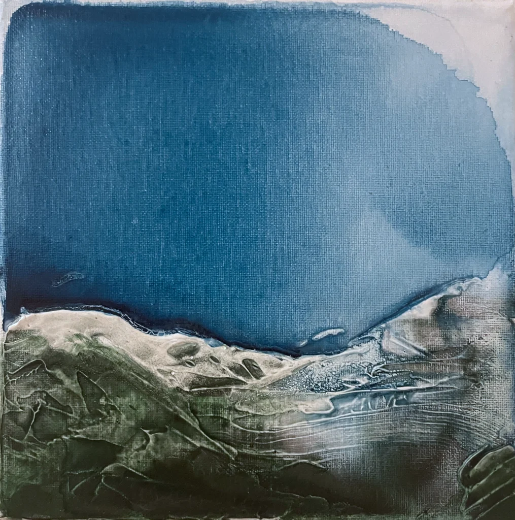 Blaues modernes Kunstwerk